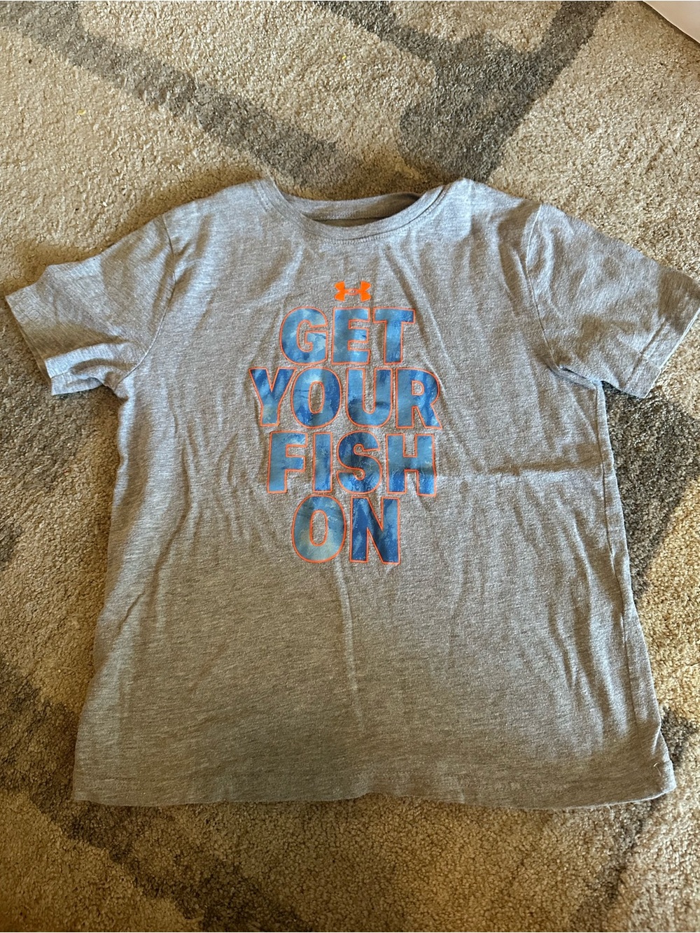 Under Armour Light Gray Tee with Black Logo